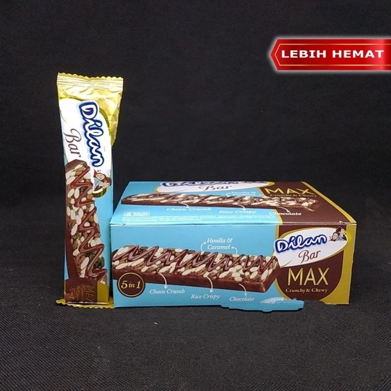 Jual dilan BAR Max 5 in 1 bar rice crispy crunchy dan chewy JUMBO 24 ...