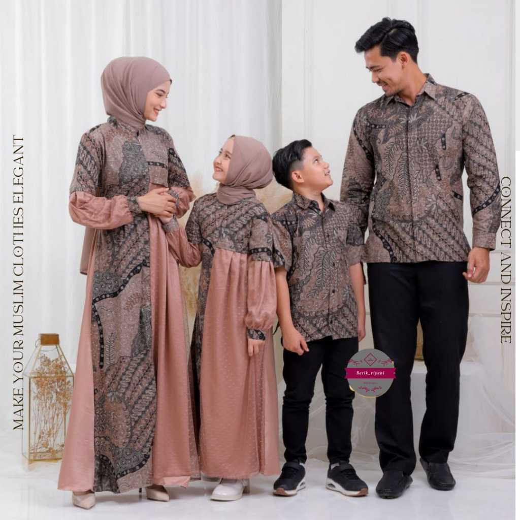 Jual SARIMBIT LEBARAN TERBARU BAJU BATIK SET FAMILY GAMIS KELUARGA ...