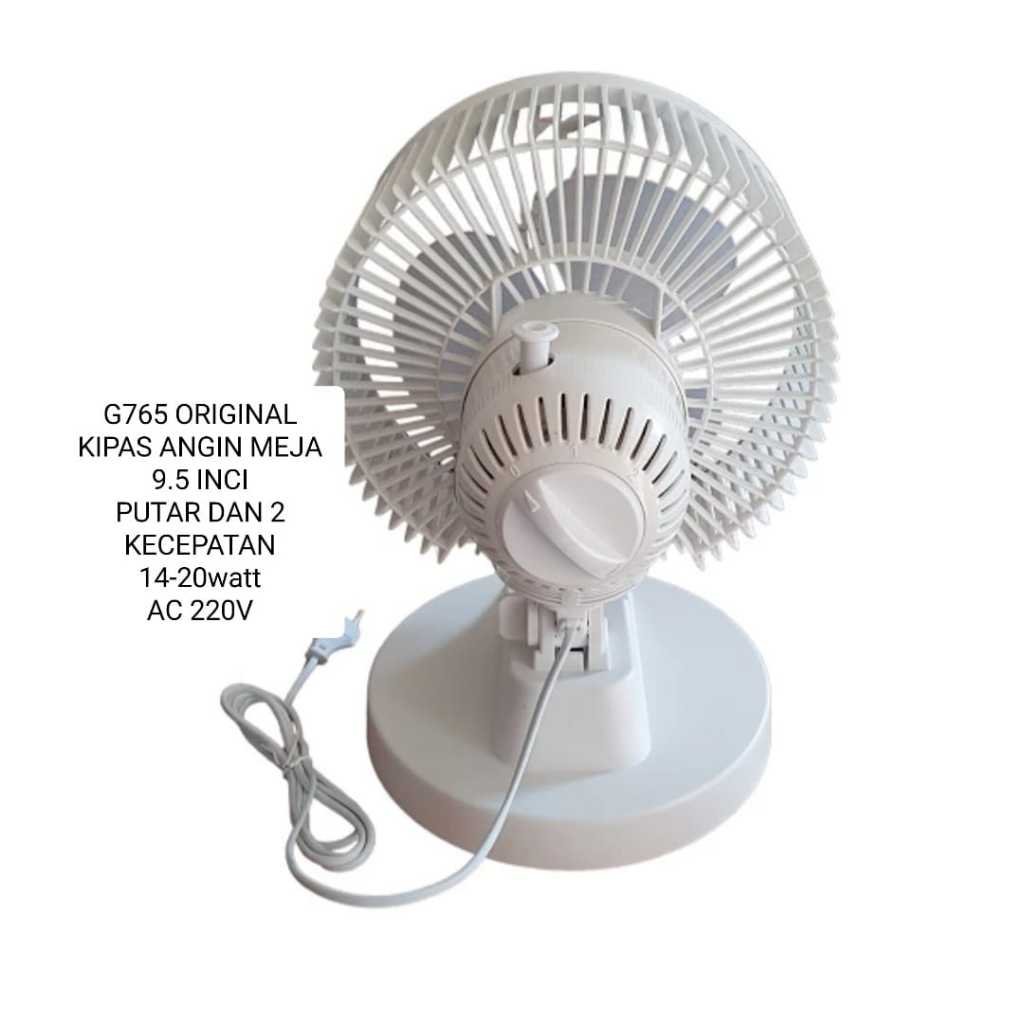 Jual G765 ORIGINAL KIPAS ANGIN MEJA DESK FAN 9.5 INCI IN PUTAR OTOMATIS ...