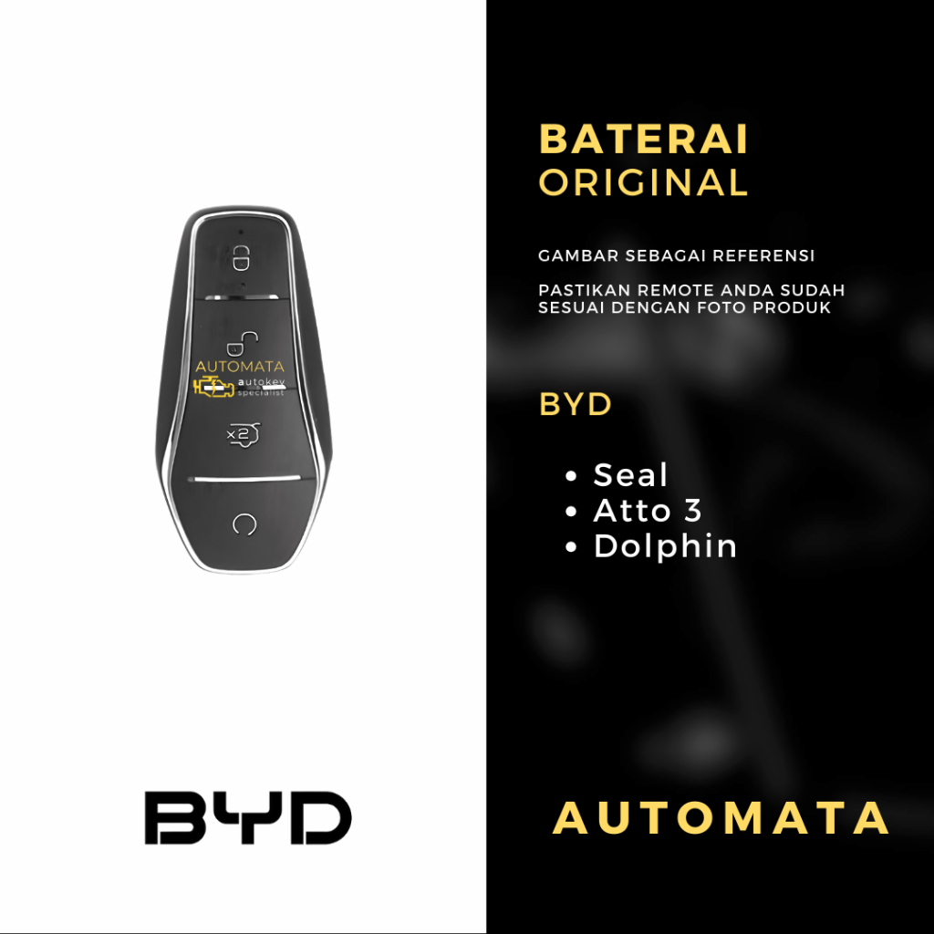 Jual Baterai Remote Kunci Keyless BYD Seal Atto 3 Dolphin Original ...