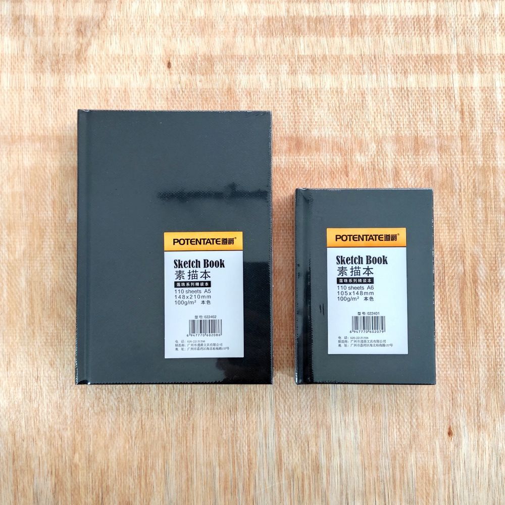 Jual POTENTATE Hard Cover Stitch Bound Sketchbook A6 A5 / Buku Sketsa