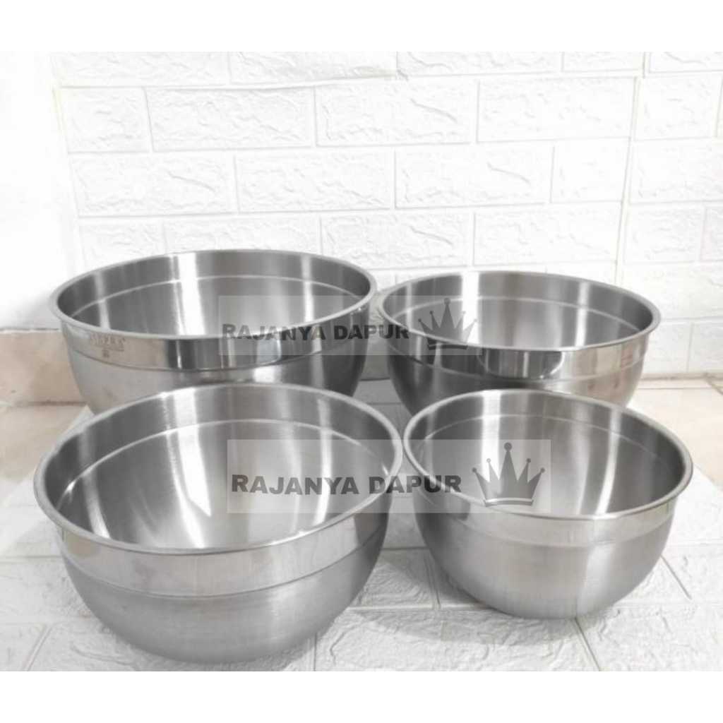 Jual Mixing Bowl Supra Stainless Baskom Adonan Kue Baskom Stainlesss Steel Supra Waskom 9243