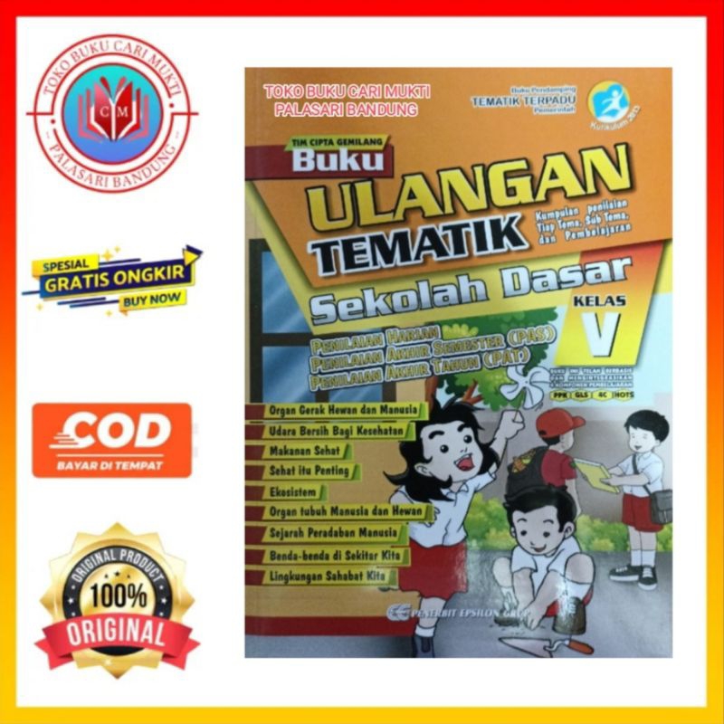 Jual Buku Ulangan Tematik Untuk SD Kelas 5 Kurikulum 2013 Edisi Revisi ...
