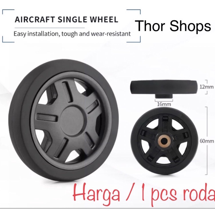 Jual Harga Meriah Pcs Roda Koper Pengganti Double Wheel Replacement Shopee Indonesia