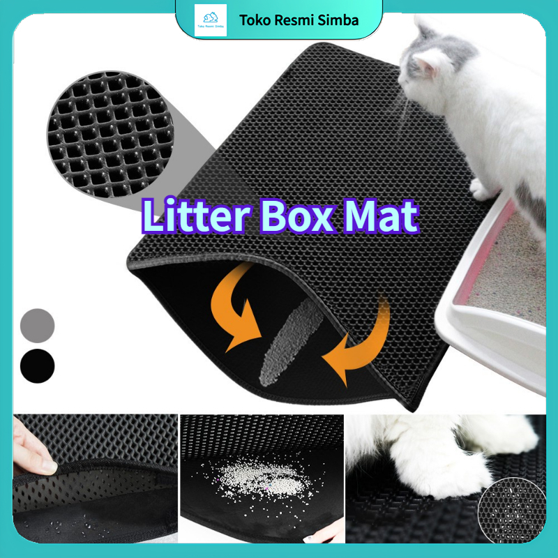 Jual Double layer cat litter box pad pet foam rubber rug new Pet Litter