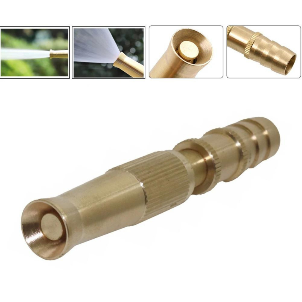 SEMPROTAN AIR LURUS KUNINGAN ANTI KARAT AIR HOSE NOZZLE 5/8