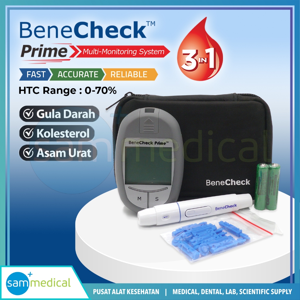 Jual Benecheck PRIME 3in1 Multi Monitoring System / Alat Cek Darah ...