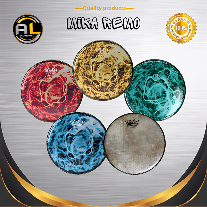 Jual MIKA DARBUKA REMO ORIGINAL MOTIF DAN UKURAN LENGKAP HARGA MURAH