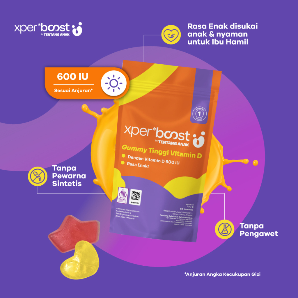 Jual EXPERT CARE BOOST GUMMY VITAMIN D 600 IU ANAK DAN DEWASA BOOST