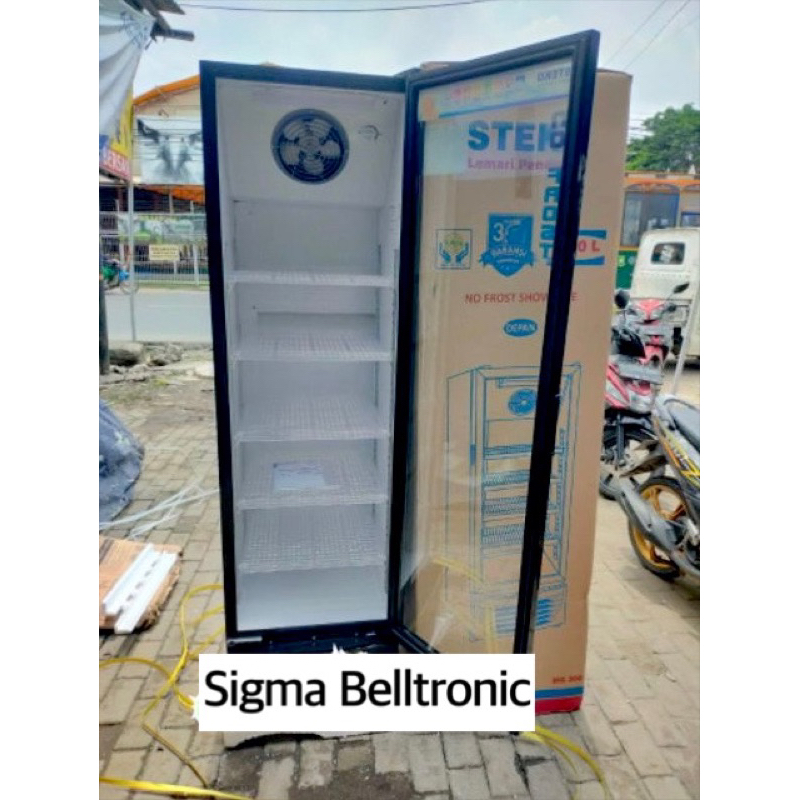 Jual Showcase Steko MG-300. Kapasitas 280 liter. 6 Rak. Tanpa bunga es ...