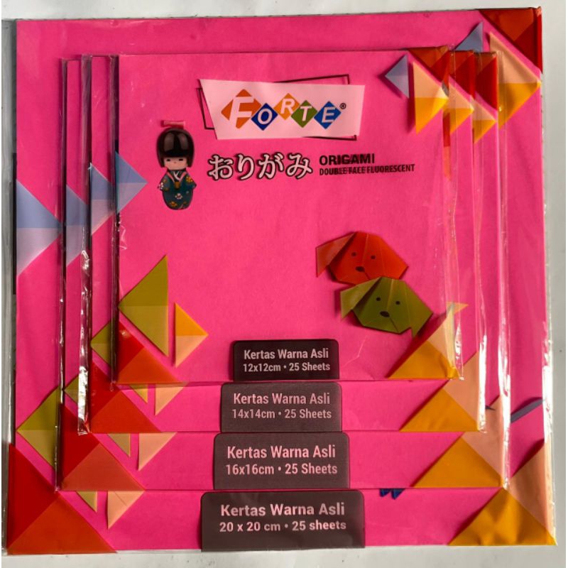 Jual KERTAS ORIGAMI FORTE ISI 25 SHEETS | Shopee Indonesia