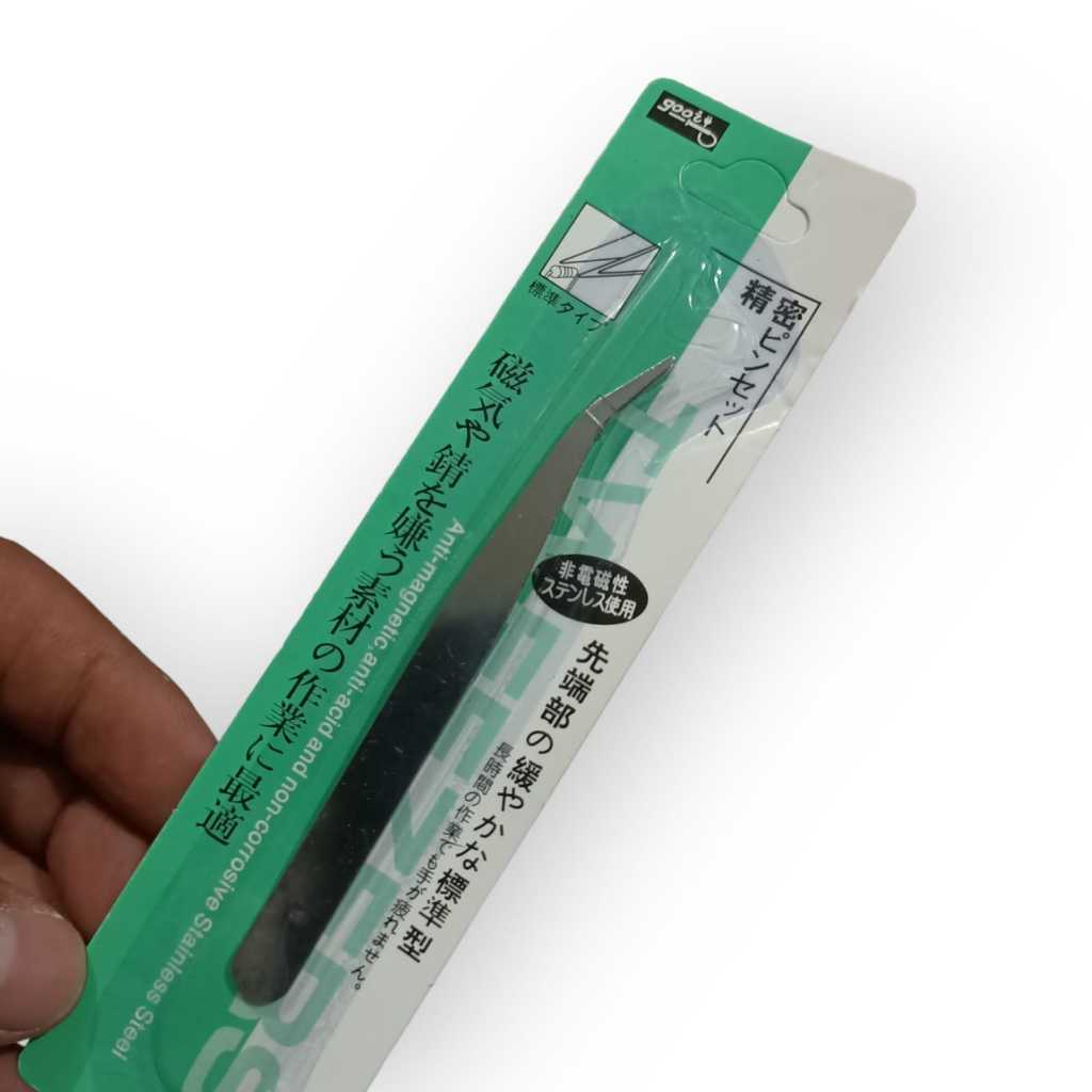 Pinzas De Curva De Acero Gooi TS-15, Antimagnéticas Y Anticorrosión, Ideales Para Trabajos De Precisión