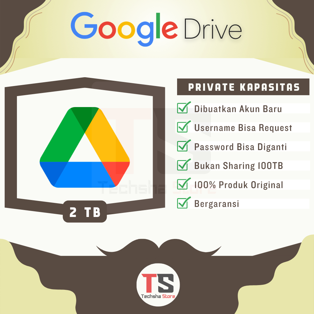 Jual Google Drive Max 2TB Storage Lifetime Bergaransi Resmi Gdrive Private Shopee Indonesia