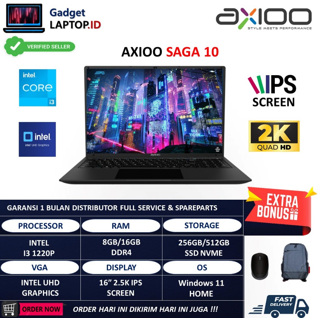 Jual Axioo My Book Saga Intel I P Gb Gb K Ips Win Shopee Indonesia