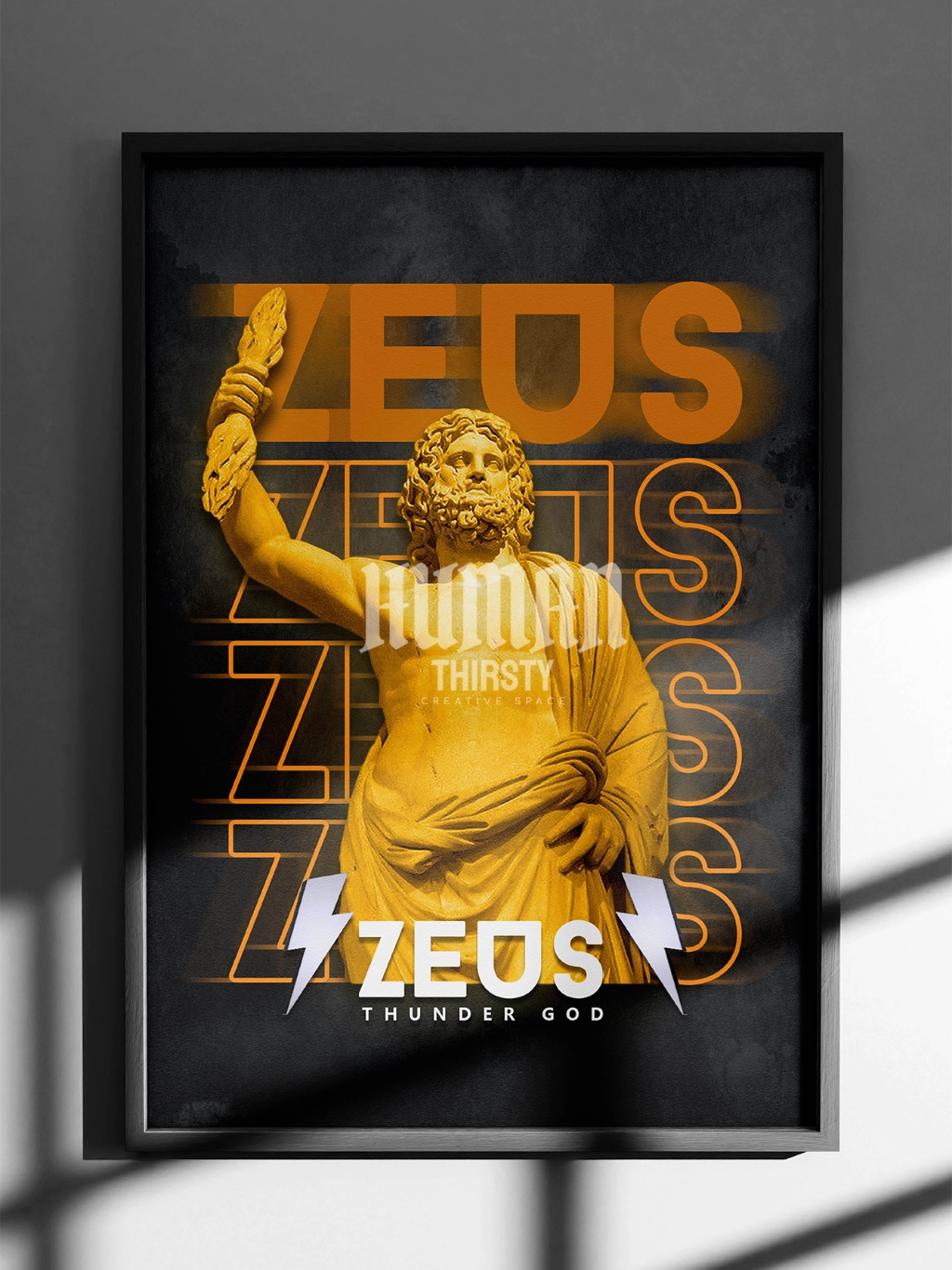 Jual Poster Dinding Zeus Frame Poster Dekorasi Hiasan Dinding Rumah ...
