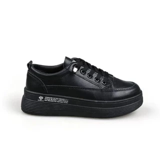 Sepatu Sneakers Wanita Hitam Putih Nyaman Empuk