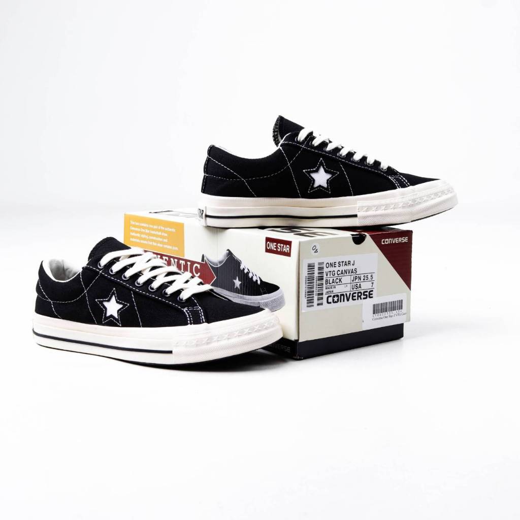 Jual Sepatu Converse One Star J VTG Canvas Black | Shopee Jual Sepatu Converse One Star J VTG Canvas Black | Shopee