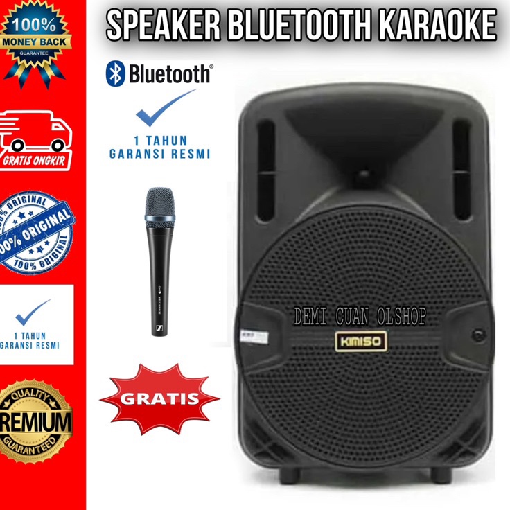 Jual Paling Laris SPEAKER BLUETOOTH KARAOKE UKURAN BESAR FREE MIC FULL