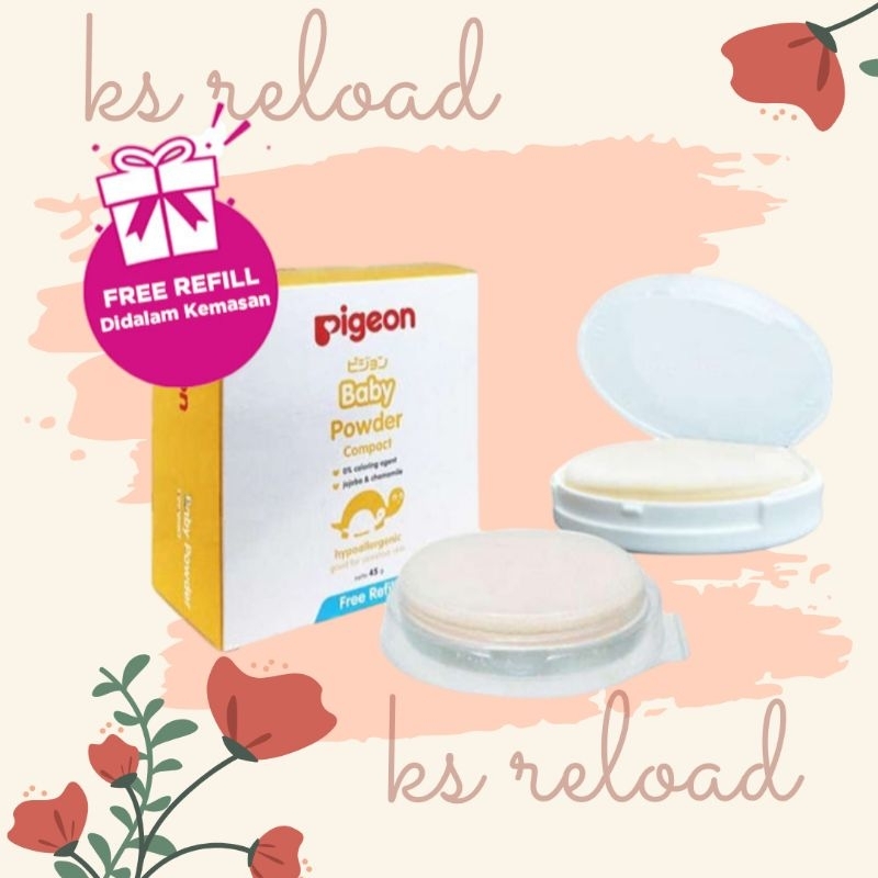 Jual Pigeon Buy 1 get 1 Refill Baby Powder Compact 45 gr Refill Bedak ...