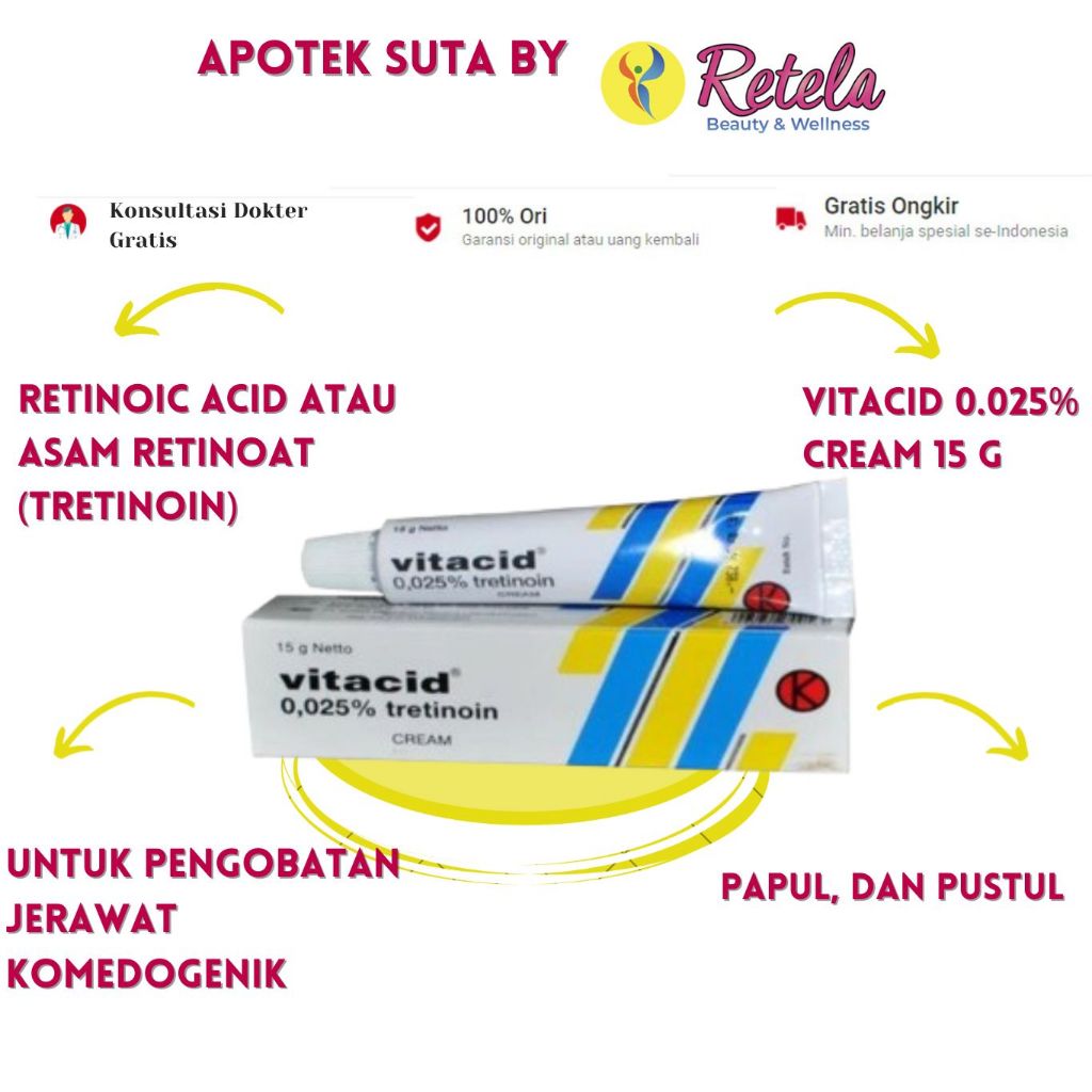 Jual Vitacid 0.025% Cream 15 g | Shopee Indonesia