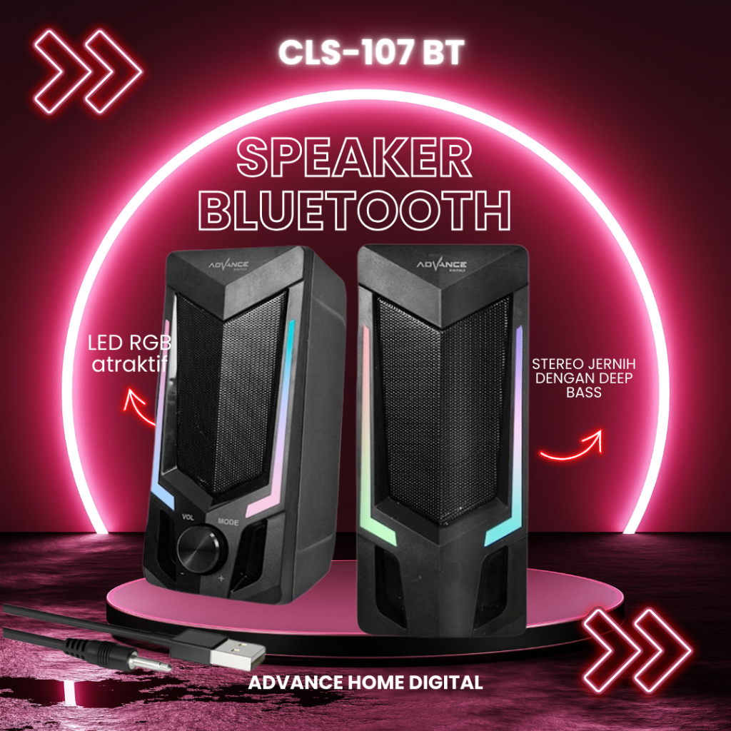 Jual Advance Speaker Gaming Cls Bt Rgb Gaming Speaker Bluetooth Portable Super Bass Shopee