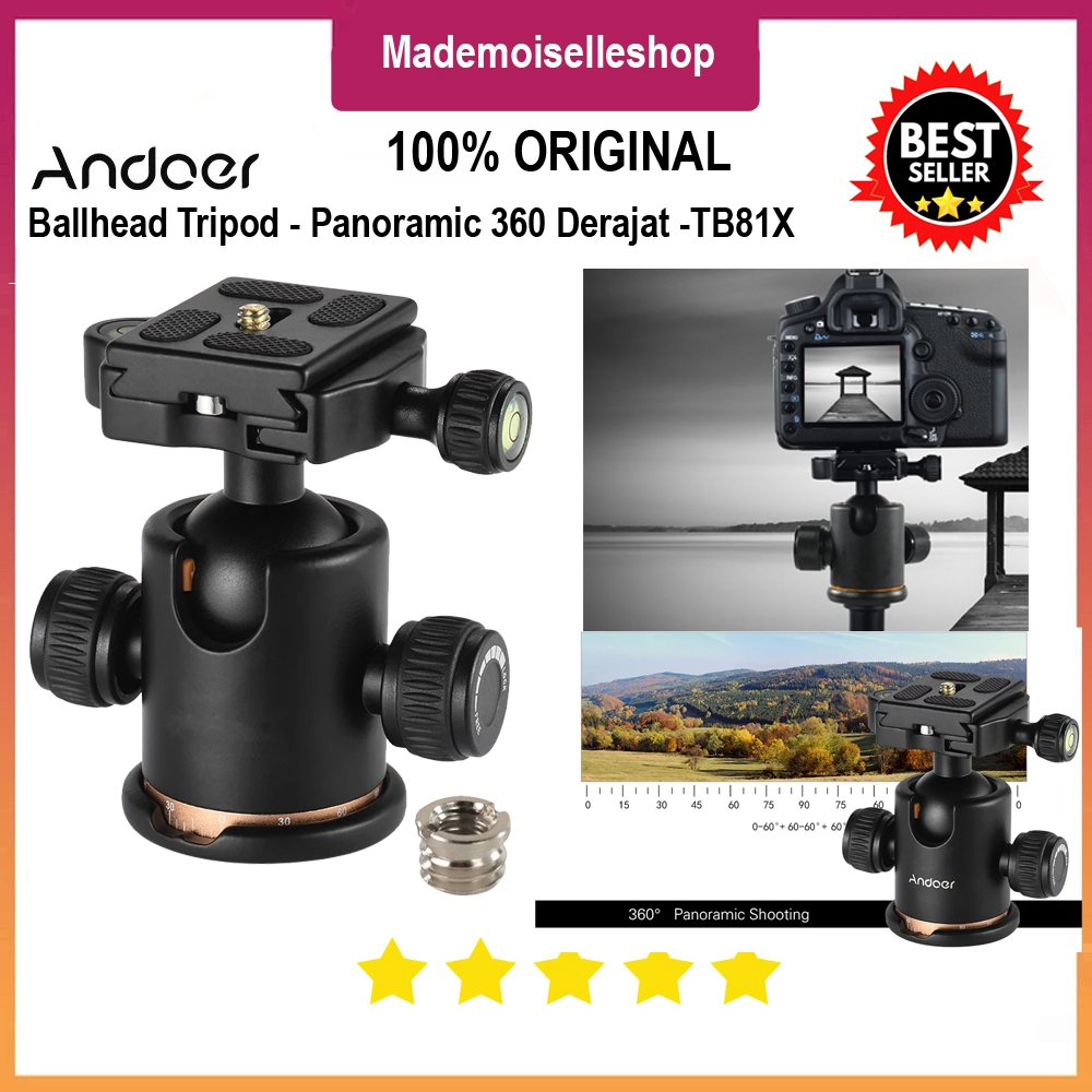 Jual Kepala Tripod Ball Head Profesional untuk DSLR & Mirrorless