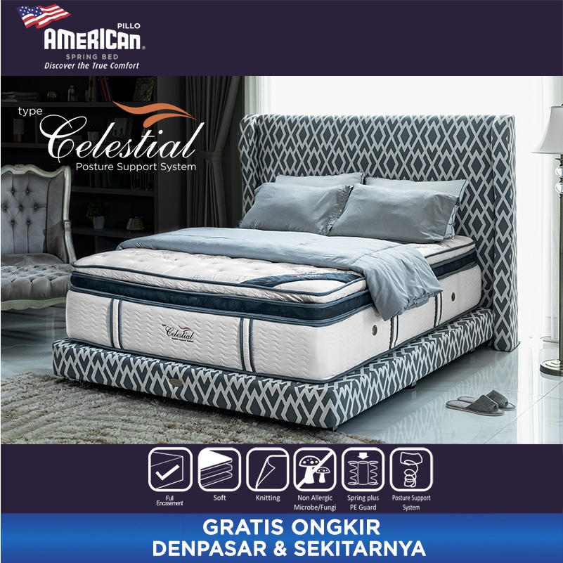 Jual Kasur Matras American Pillo Spring bed Type Celestial | Shopee ...
