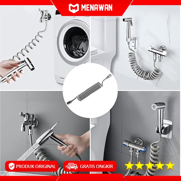 Jual Spring Flexible Shower Hose Selang Shower Wastafel Toilet Ulir ...