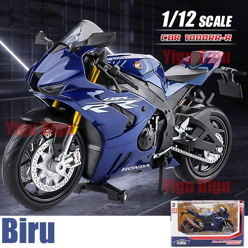 Skala 1:12 Honda Diecast Motor Honda CBR 1000RR-R Fire Blade Model Sepeda  Motor Paduan