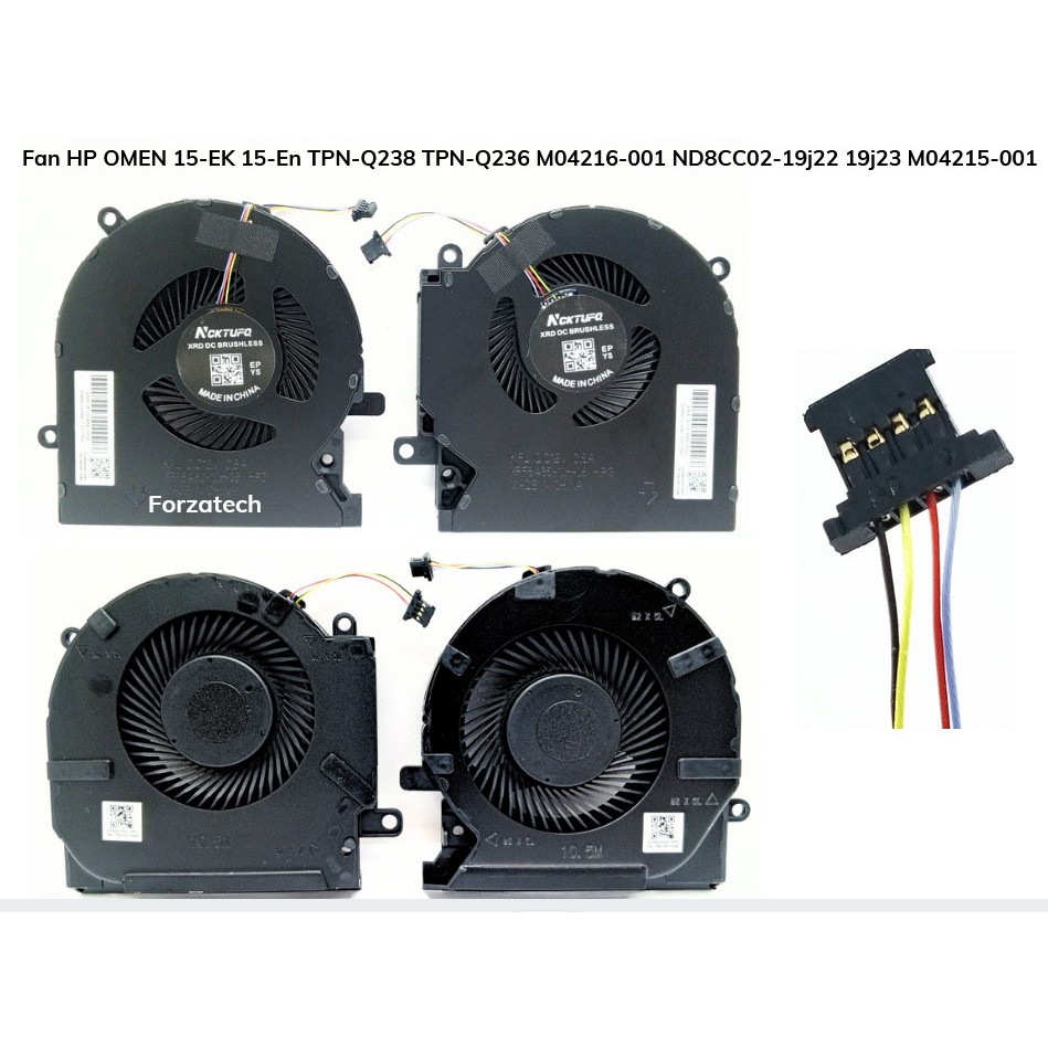 CPU GPU Cooling Fan For HP OMEN 15-EK 15-en TPN-Q238 TPN