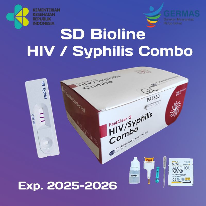 Jual Alat Test HIV / Syphilis Combo SD Bioline 1 Test Bisa 2 Cek sekaligus Shopee Indonesia