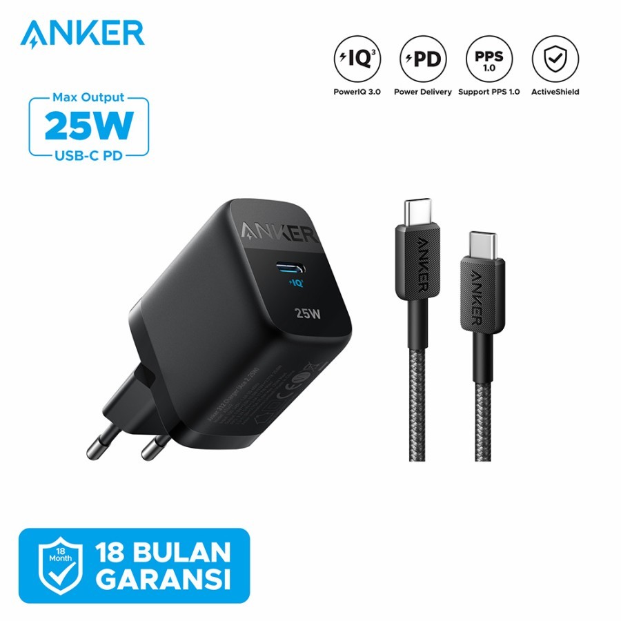 Jual Kabel Charger Anker 322 USB-C To USB-C Cable (3ft Braided) - A81F5 ...