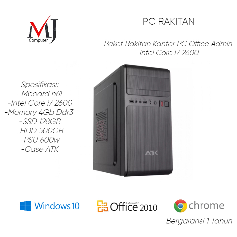 Jual PC RAKITAN I3 I5 I7 GENERASI KE 2 OFFICE DAN ADMIN | Shopee Indonesia
