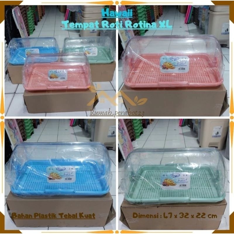 Jual [KARGO] TEMPAT ROTI ROTINA XL HAWAII 5804 / TEMPAT PENYIMPANAN KUE ...
