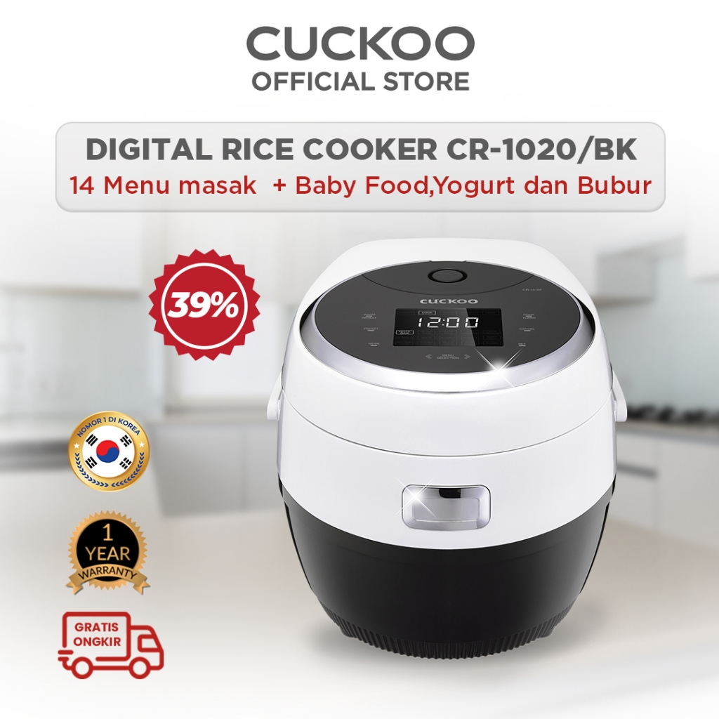Jual CUCKOO Digital Rice Cooker 1.8 L CR1020F/BK Magic Com Penanak