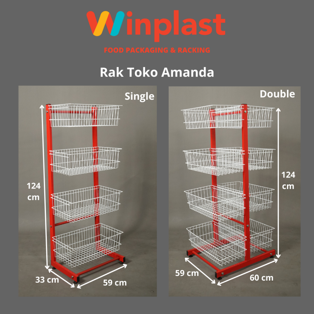 Jual Rak Toko / Rak Display / Rak Chiki / Rak Minimarket 4 Susun Amanda ...