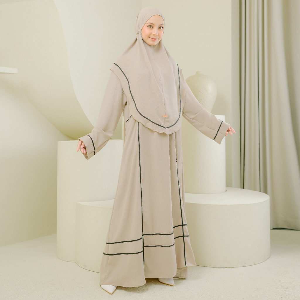 Jual Lozy Hijab Hanisa Abaya Set Gamis Umroh Haji Abaya Set