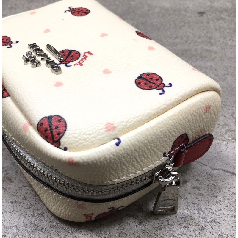 Coach Ladybug store Mini Boxy Cosmetic Case