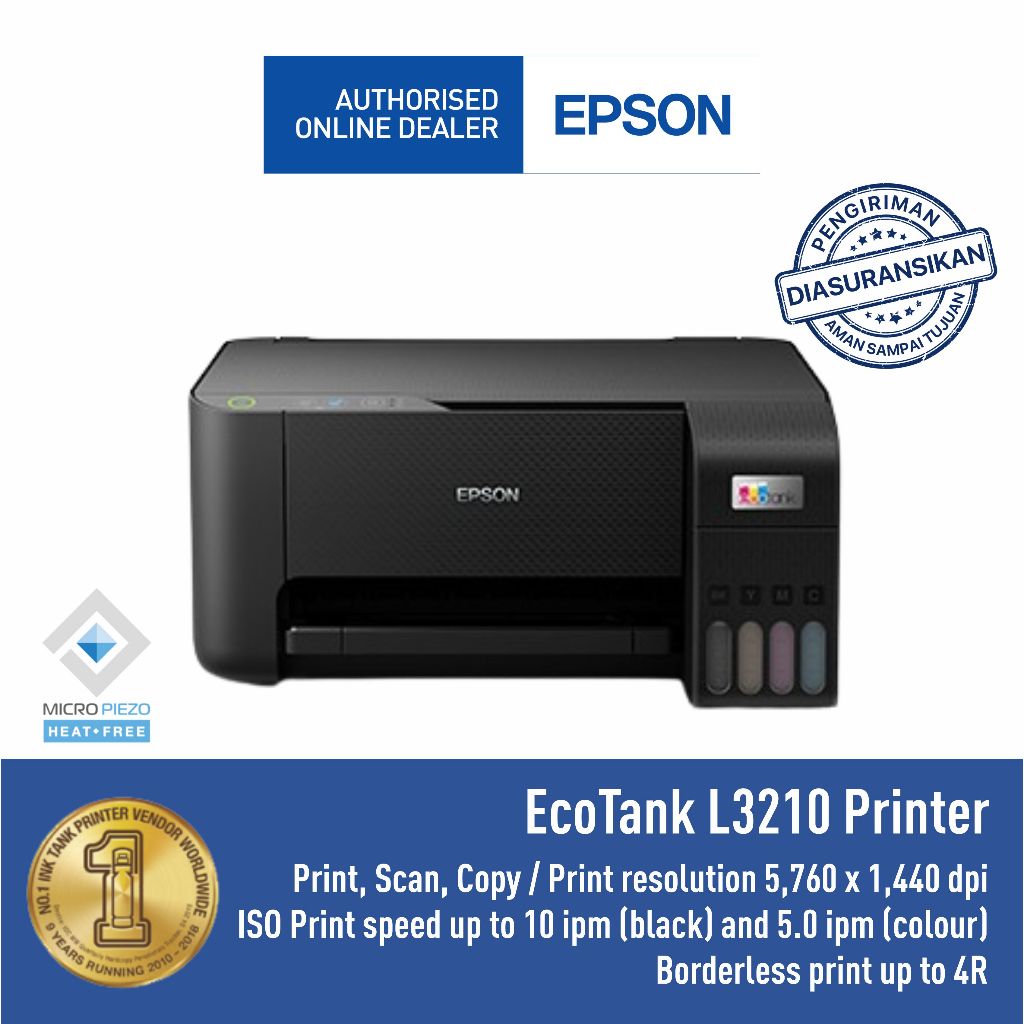 Jual Printer Epson L3210 L 3210 Pengganti L3110 L 3110 Print Scan Copy Inktank Ecotank Shopee 8402