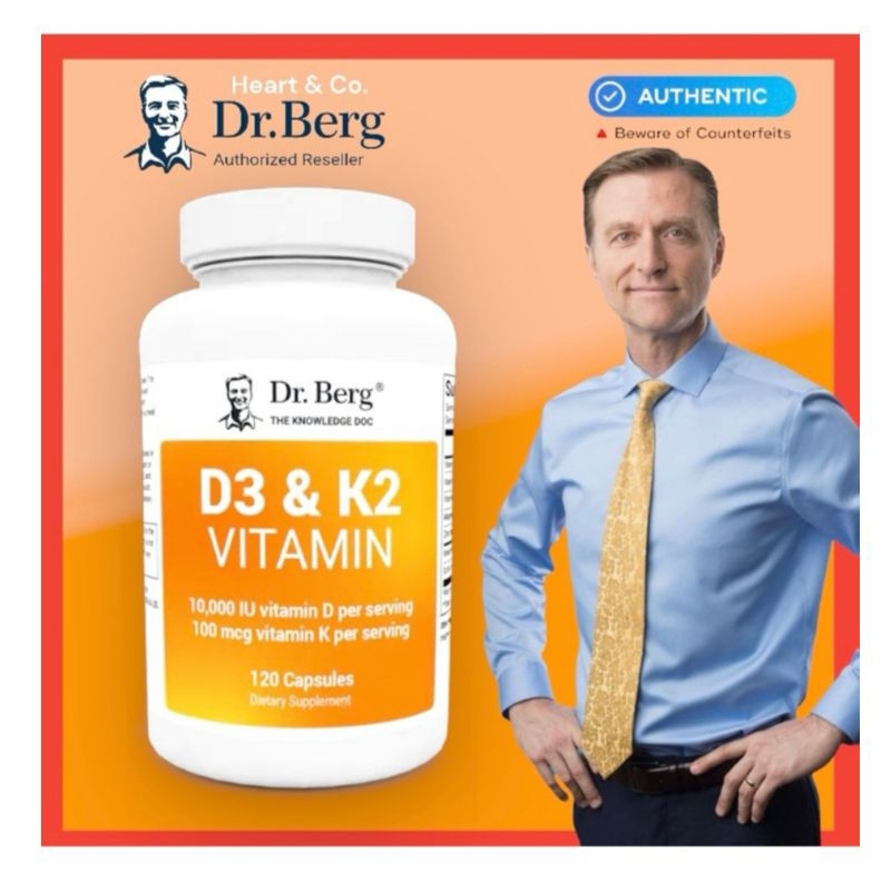 Jual Vitamin Dr. Berg D3 & K2 Vitamin 120 Veg Caps ORI USA Shopee
