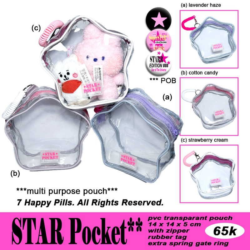 Jual LAST STOCK - STAR POCKET [TRANSPARANT PVC DOLL POUCH] | Shopee ...