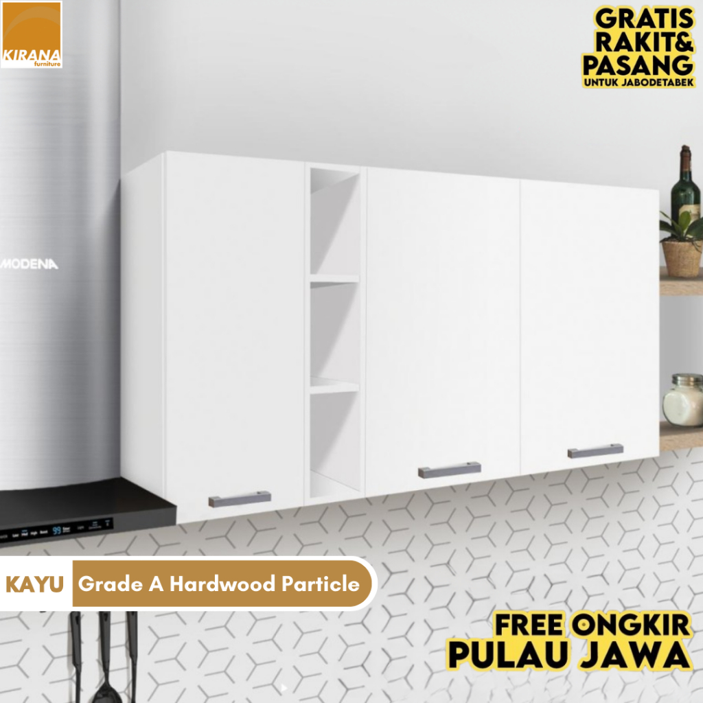 Jual Kitchen Set Kayu Atas Rak Kabinet Lemari Dapur Minimalis