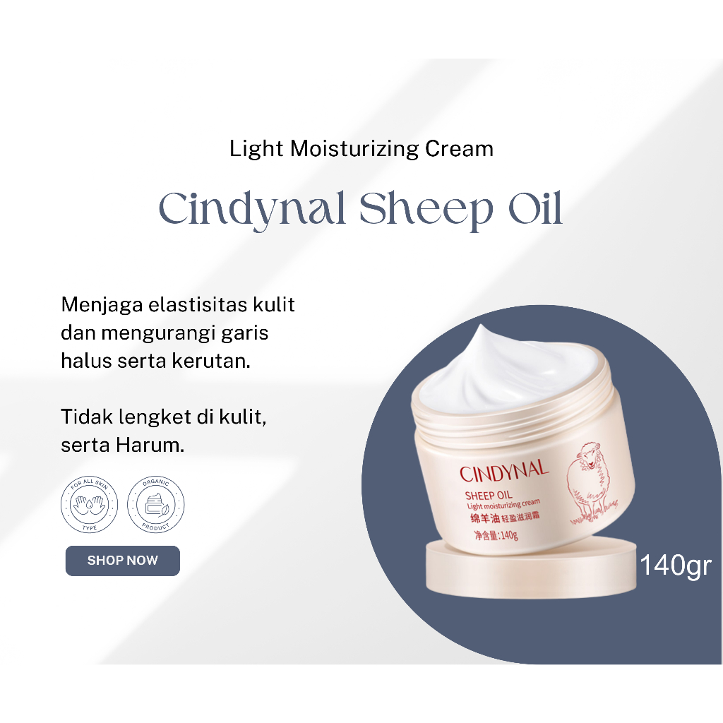 Jual Cindynal Sheep Oil Moisturizing Cream Goat Milk Anti Aging Cream Krim Pemutih Dan Pelembab 2480