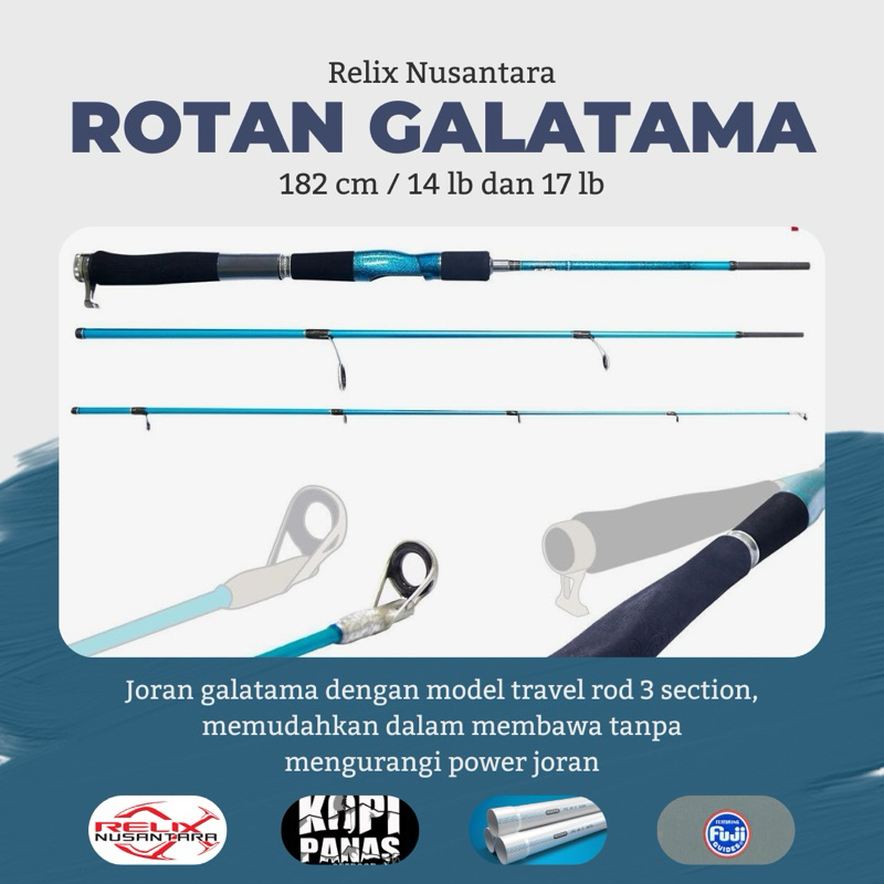 Jual Rod Joran Relix Nusantara Rotan all round 603 14 17 lb Galatama ...