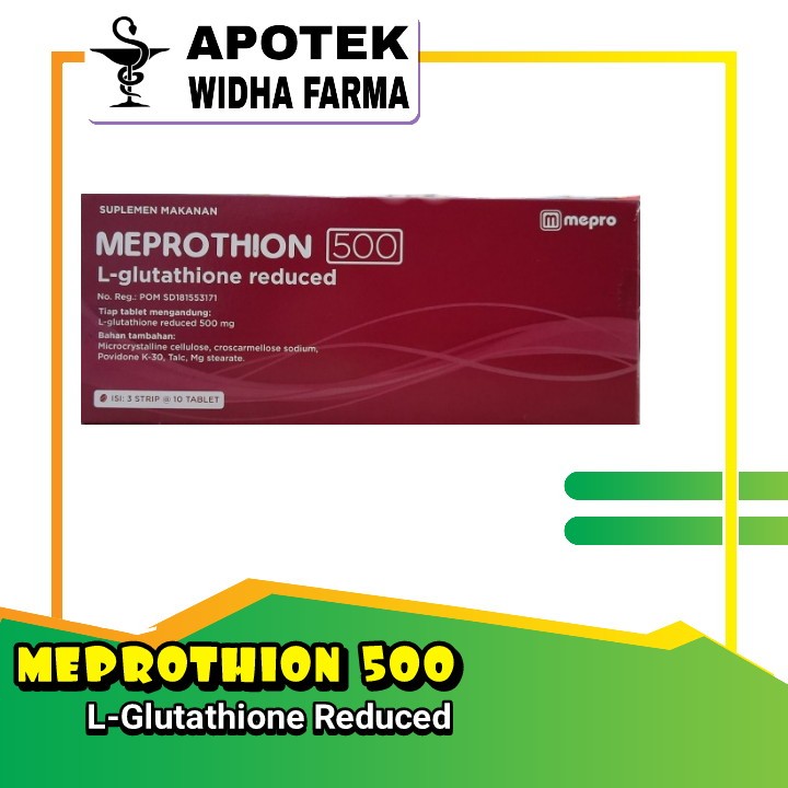 Jual Meprothion Glutathione Mg Strip Isi Tablet Shopee