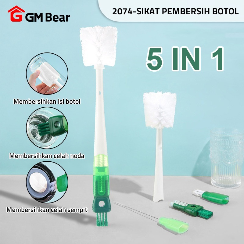 Jual GM Bear Sikat Botol Multifungsi 5 in 1 2074 - Sikat Pembersih Dot ...
