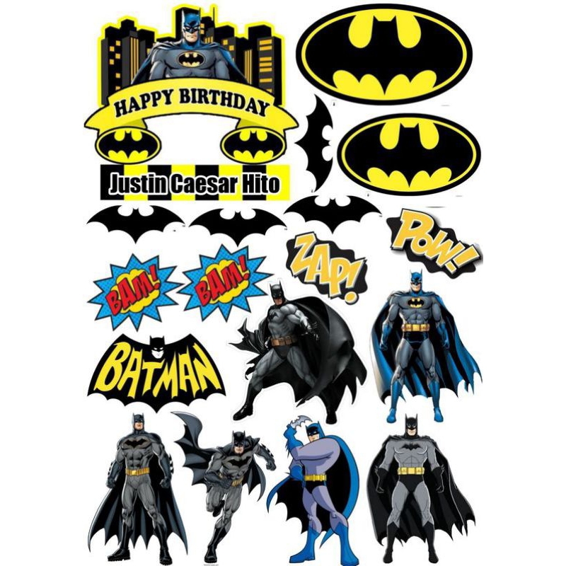 Jual Cetak Topper Batman, Topper Kue Ultah Murah | Shopee Indonesia