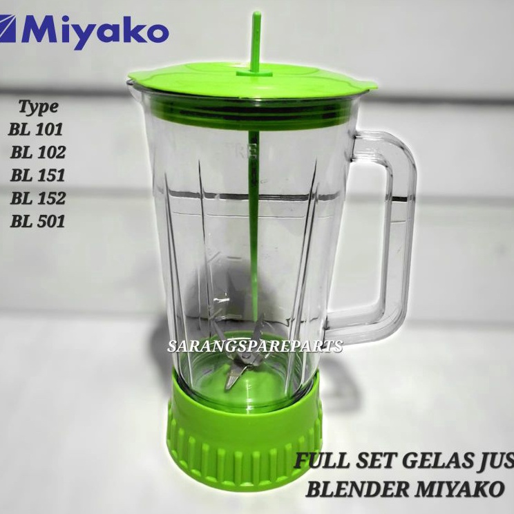 Jual dq GELAS JUS BLENDER SET MIYAKO GELAS JUS MIYAKO HIJAU SET GELAS ...