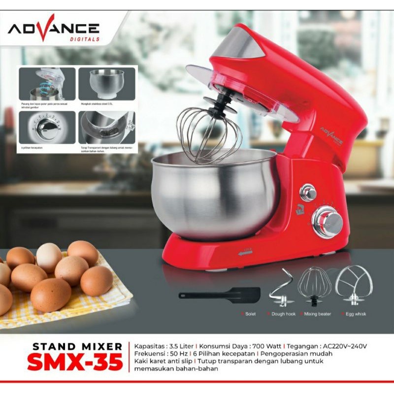 Jual MIXER COM KUE ADVANCE SMX35 /STAND MIXER / MIXER DUDUK 3,5 LITER