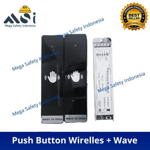 Jual Exit Button Wirelles + Wave ( No Touch ) Automatic Sliding Door ...